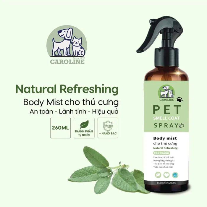 Bodymist thú cưng Caroline 250ml